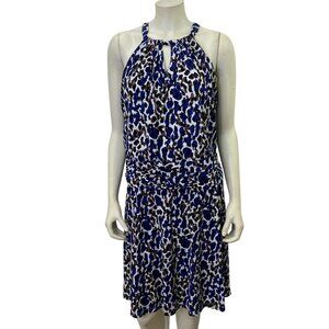 Suzy Chin for Maggy‎ London  Leopard Print Sleeveless Halter Dress 10